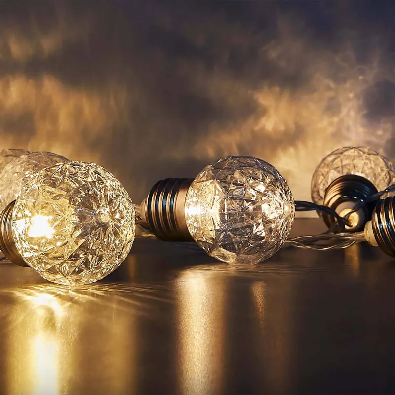 15 LED string light transparent bulb