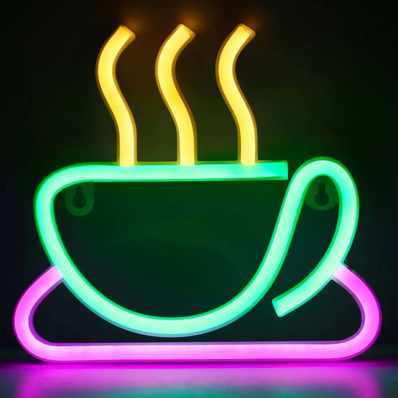 Neon wall coffee