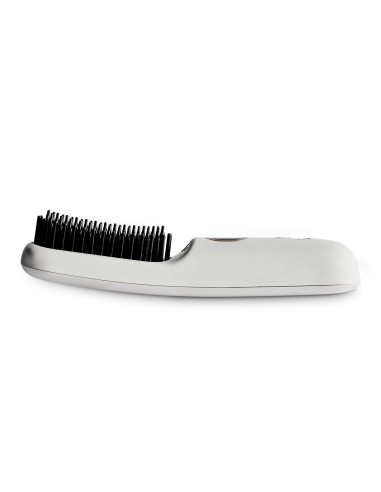 Rechargeable ionic thermal straightening brush with infrared